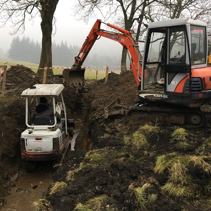 Two Diggers Working in Grasmere