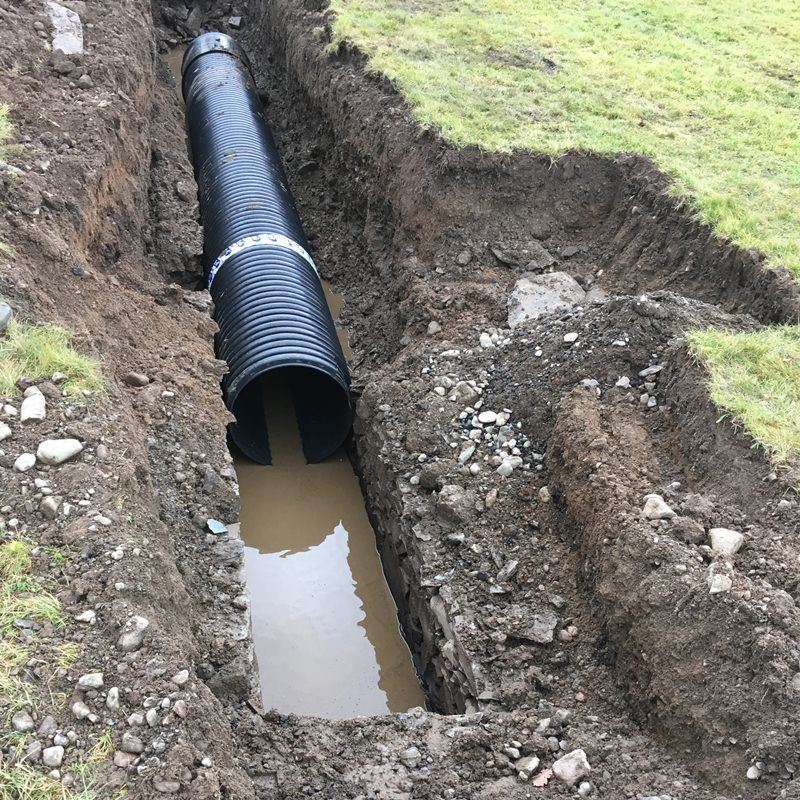 Ground Work and Drainage in Grasmere - Cumbria